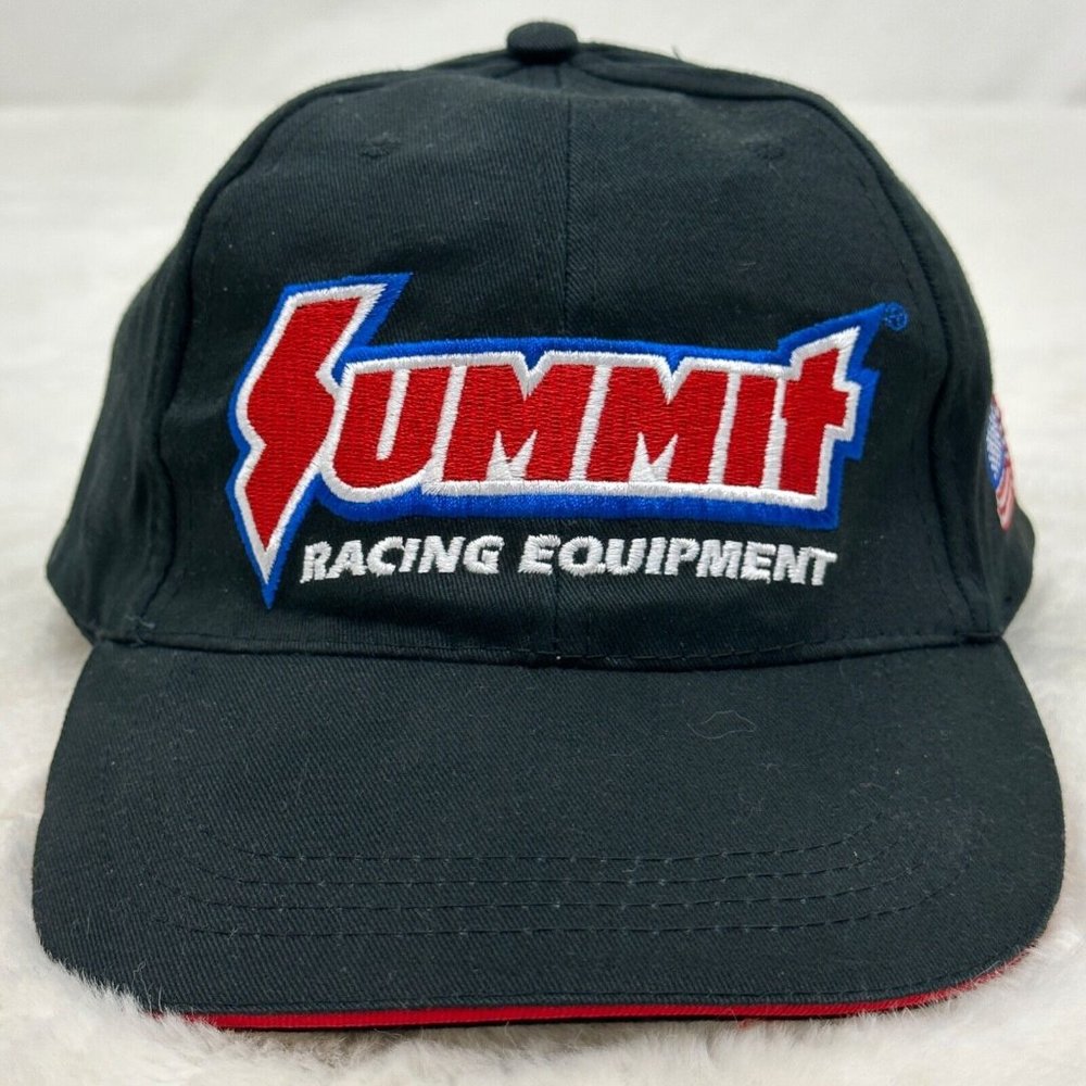 Summit Racing Equipment Adjustable Cap Hat Unisex Adult One Size Black